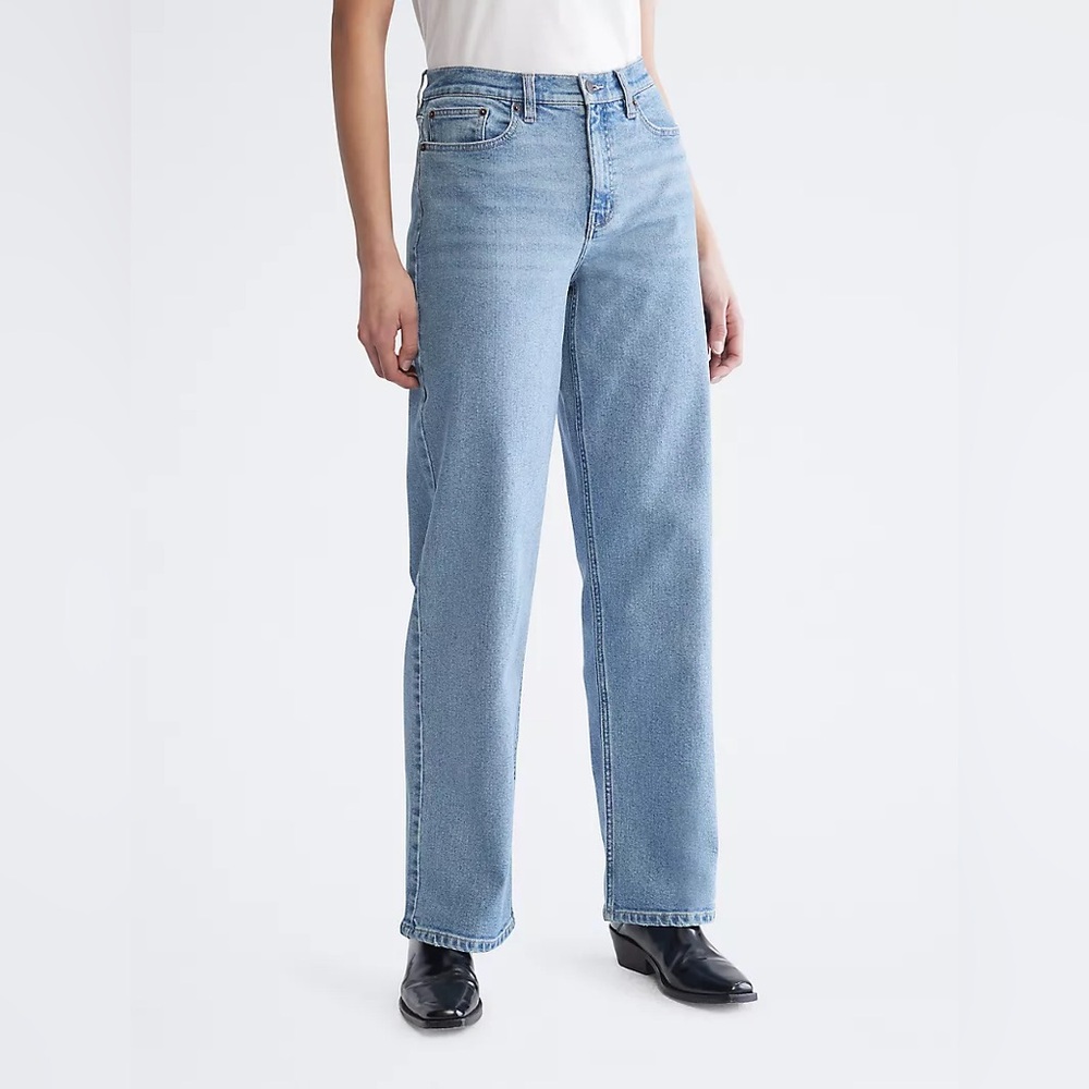 Calvin‎ Klein Jeans High Rise 90s Fit 30 Tall NWT Relaxed Straight Leg Baggy